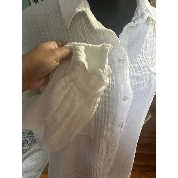 ASOS DESIGN White Double Cloth Oversized Mini Shirt Dress – Size 14 - Picture 6 of 9